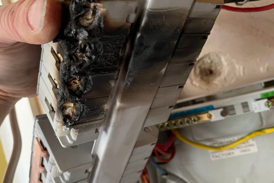 Fault finding - loose connections causing a consumer unit fire